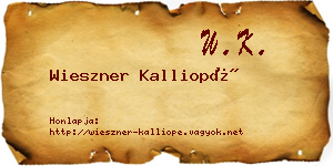 Wieszner Kalliopé névjegykártya